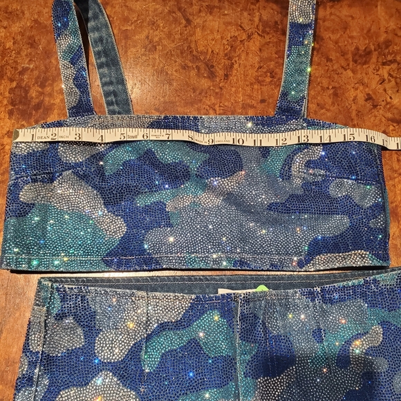 Forever 21 Blue Camouflage Skirt Set - Picture 7 of 11